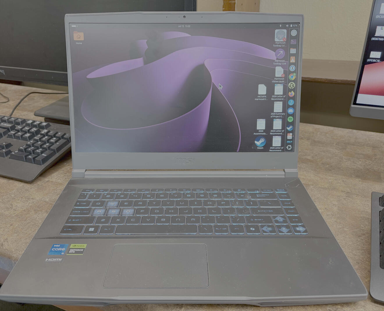 Image of Linux on Windows machine